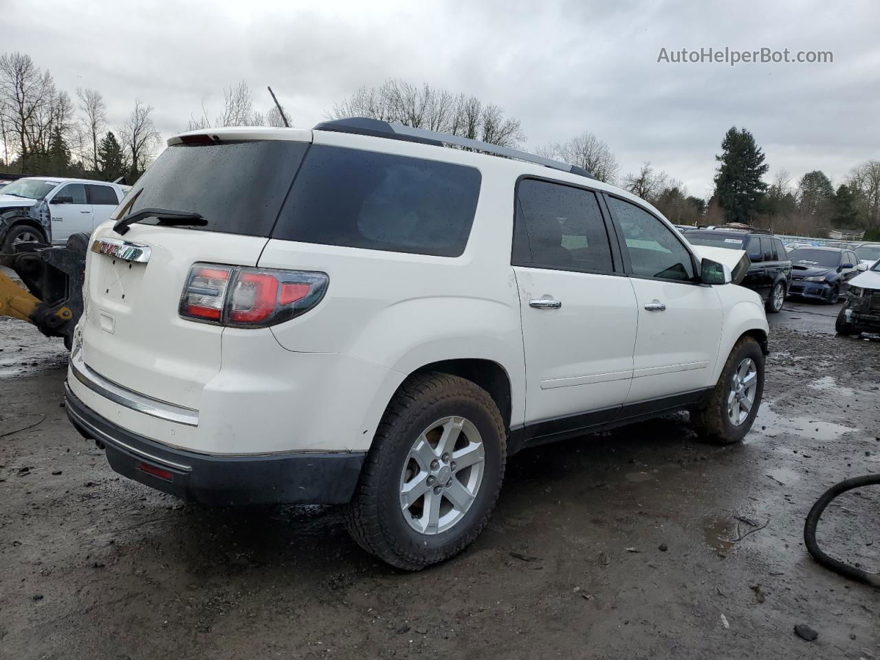 2014 Gmc Acadia Sle White vin: 1GKKRNED2EJ159258