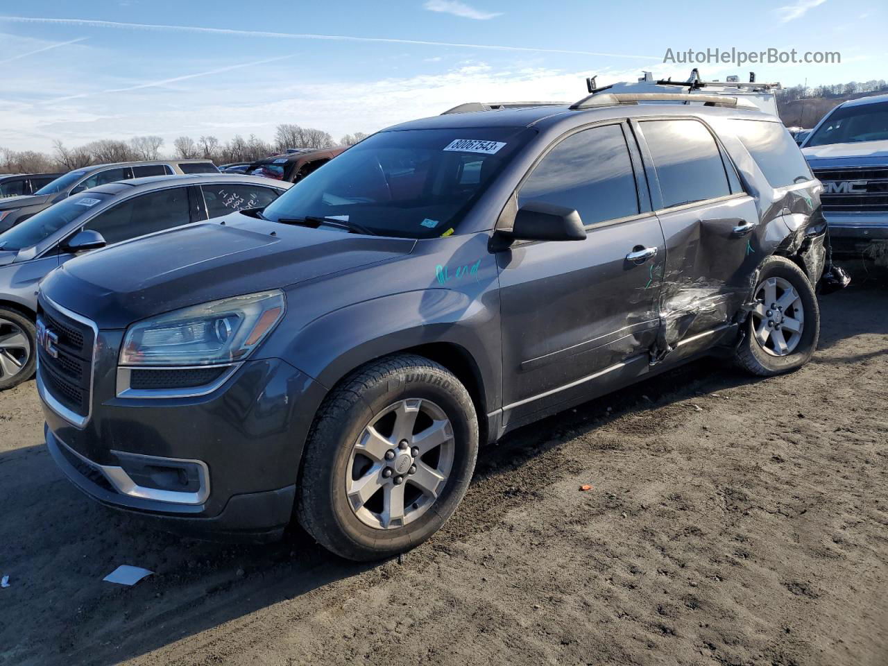 2013 Gmc Acadia Sle Gray vin: 1GKKRNED5DJ142968