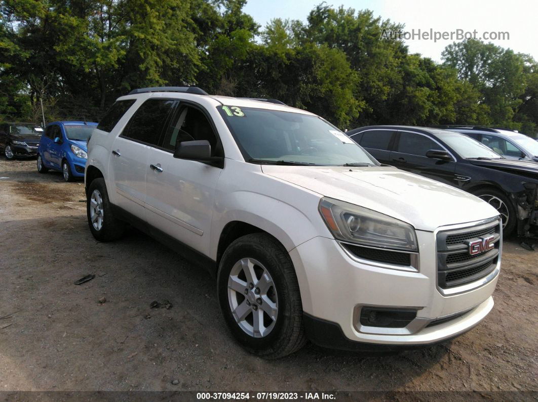 2013 Gmc Acadia Sle White vin: 1GKKRNED5DJ162816