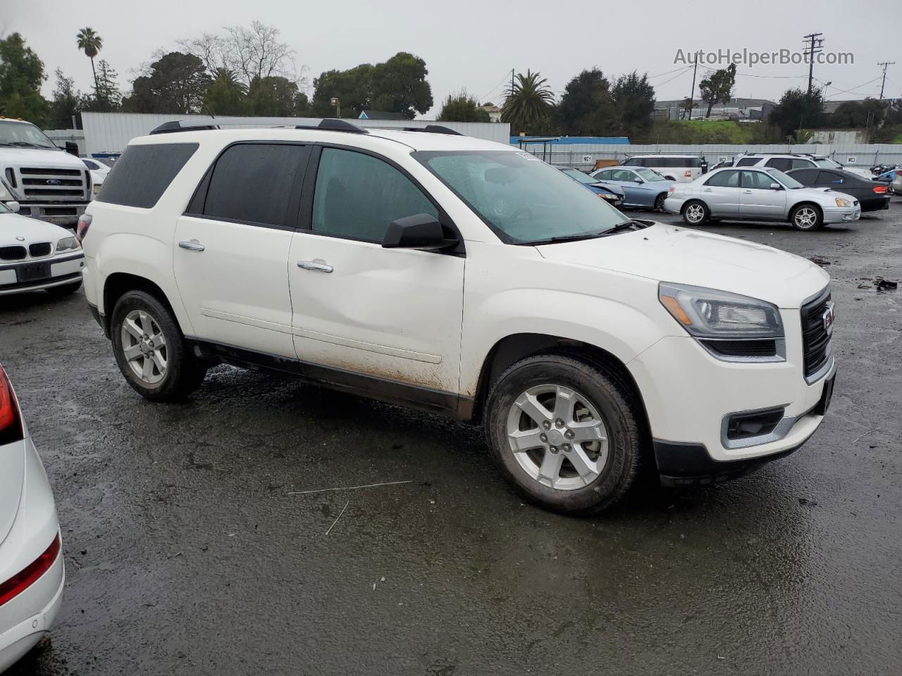 2014 Gmc Acadia Sle White vin: 1GKKRNED5EJ204919