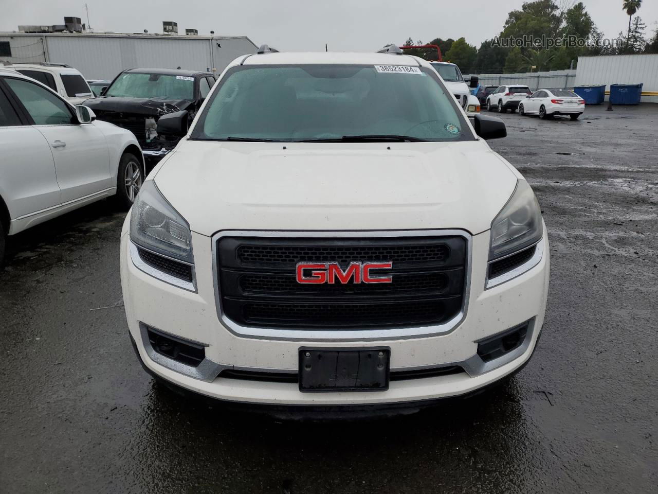 2014 Gmc Acadia Sle White vin: 1GKKRNED5EJ204919