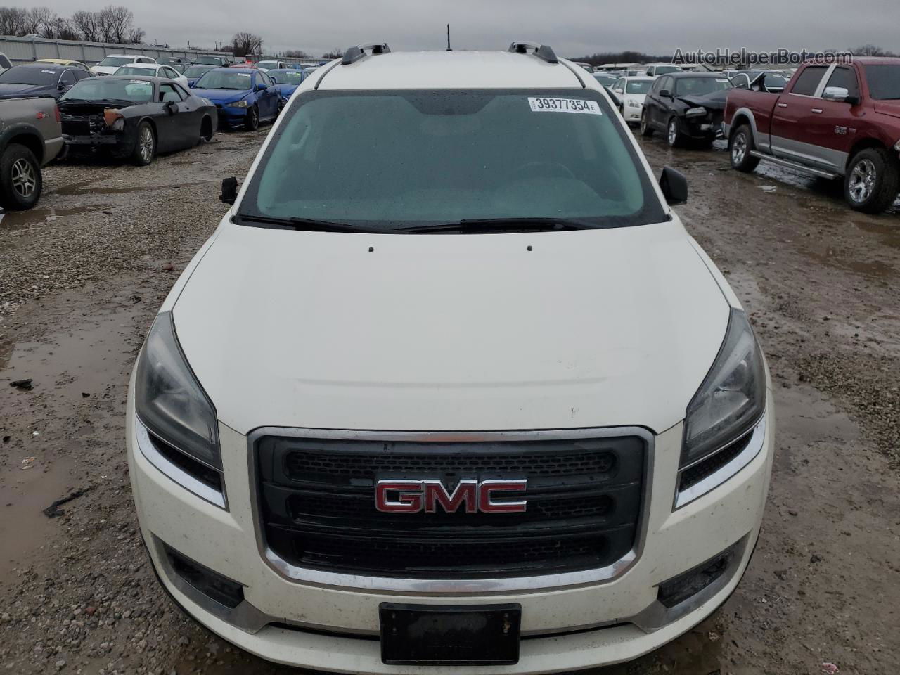 2014 Gmc Acadia Sle White vin: 1GKKRNED5EJ226659