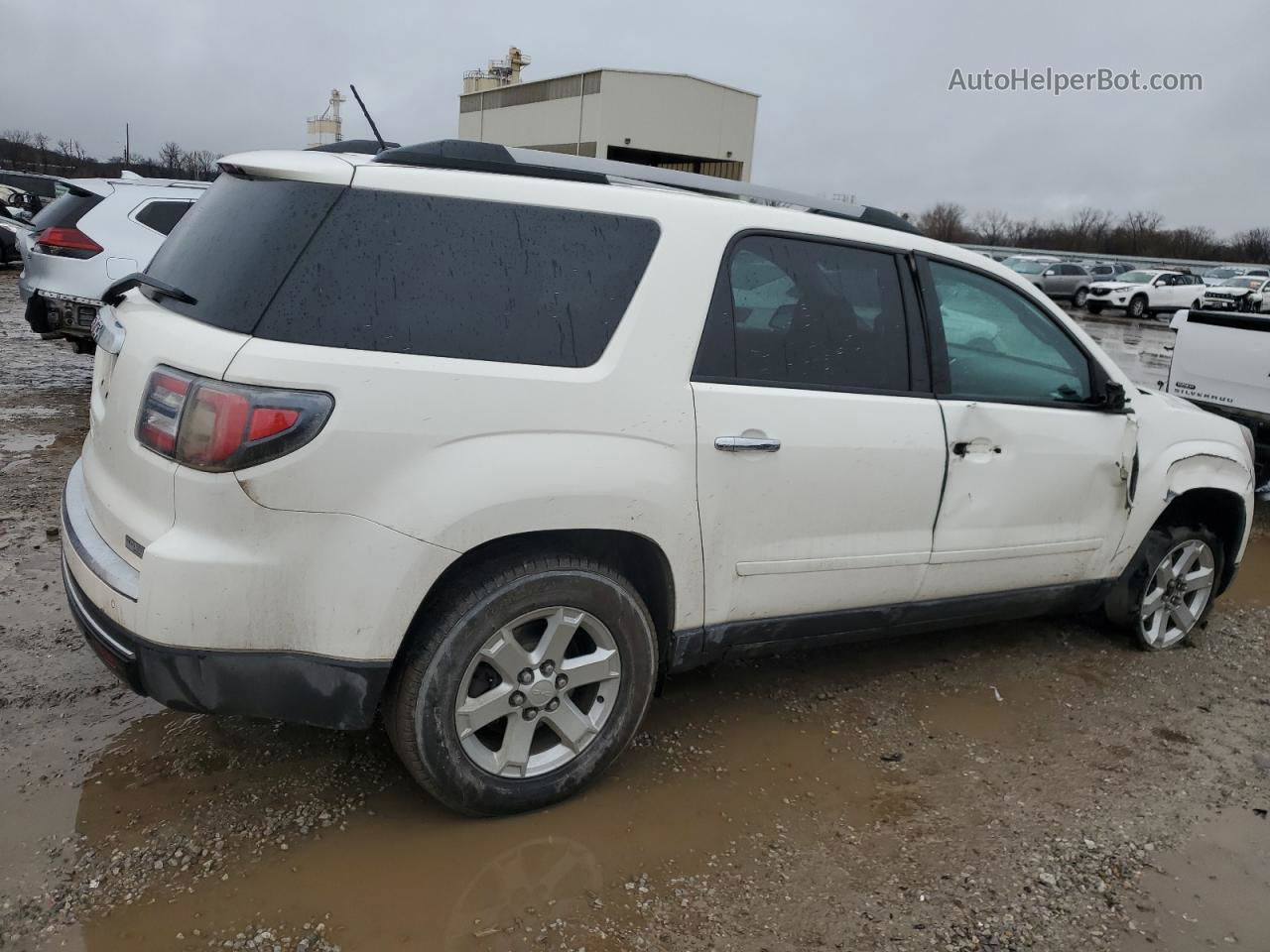 2014 Gmc Acadia Sle White vin: 1GKKRNED5EJ226659