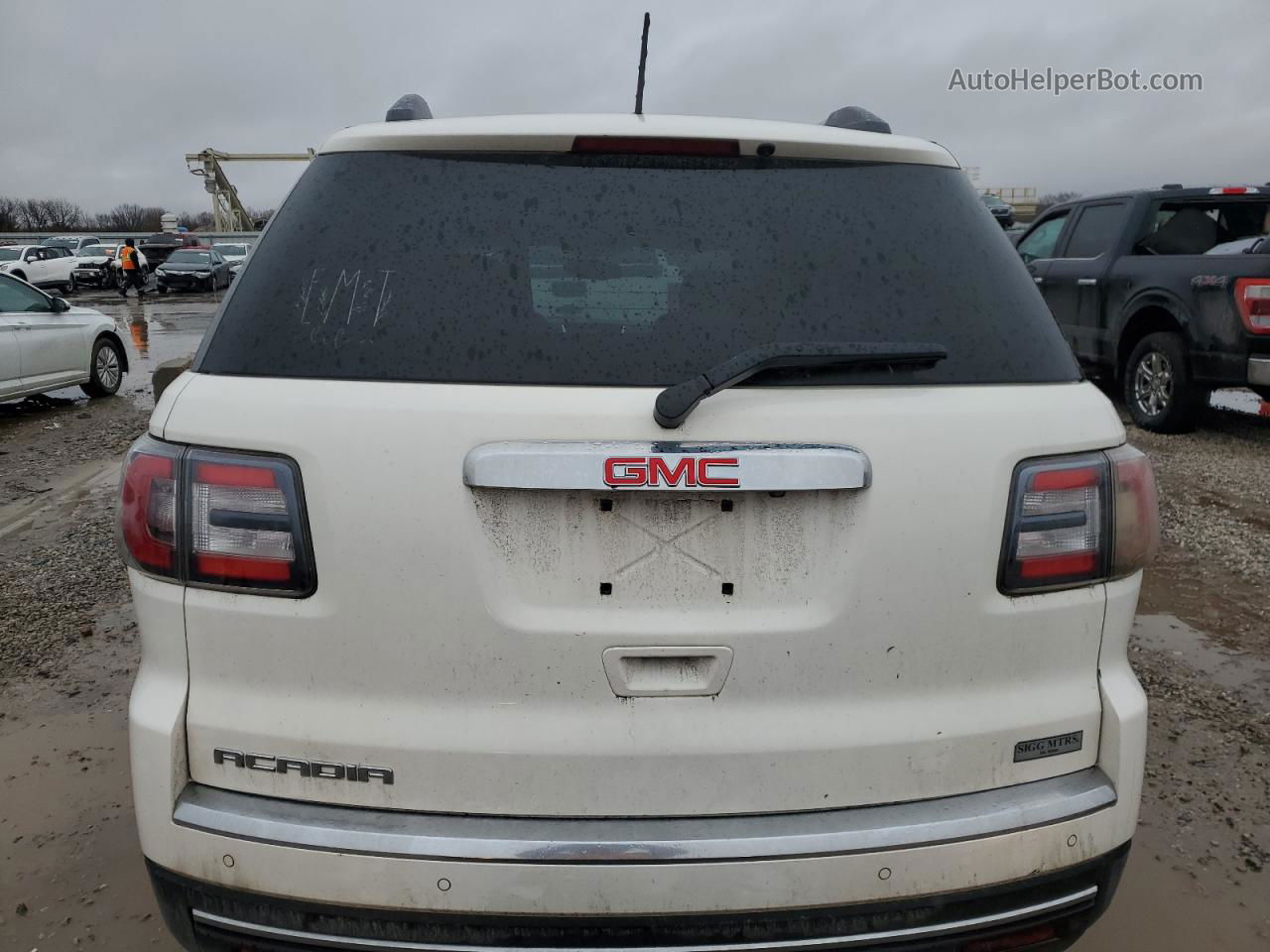 2014 Gmc Acadia Sle White vin: 1GKKRNED5EJ226659