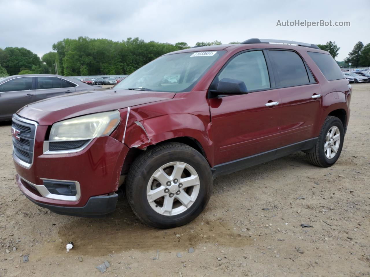 2015 Gmc Acadia Sle Maroon vin: 1GKKRNED5FJ286362