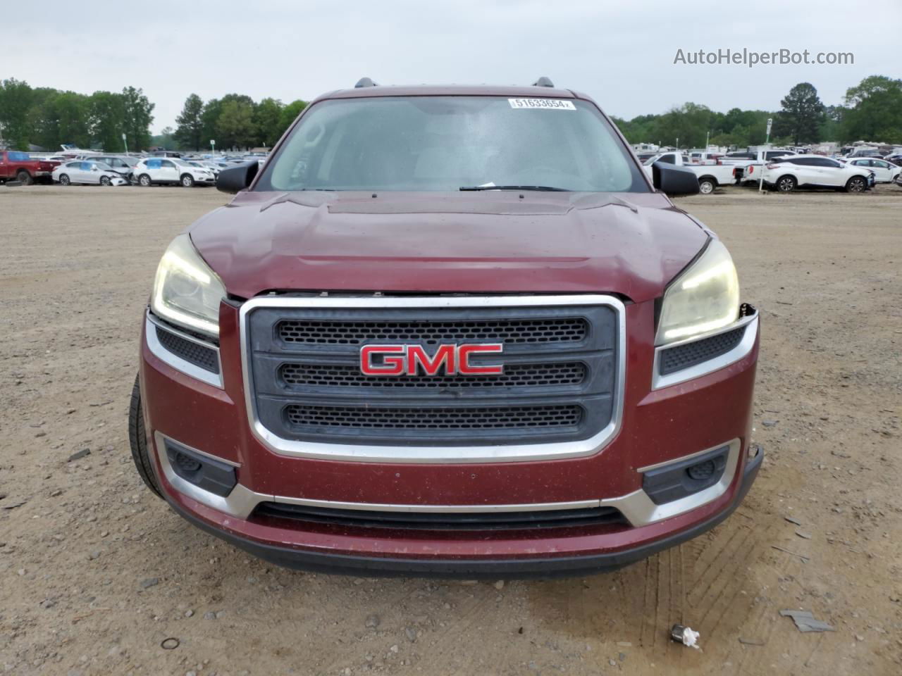 2015 Gmc Acadia Sle Maroon vin: 1GKKRNED5FJ286362