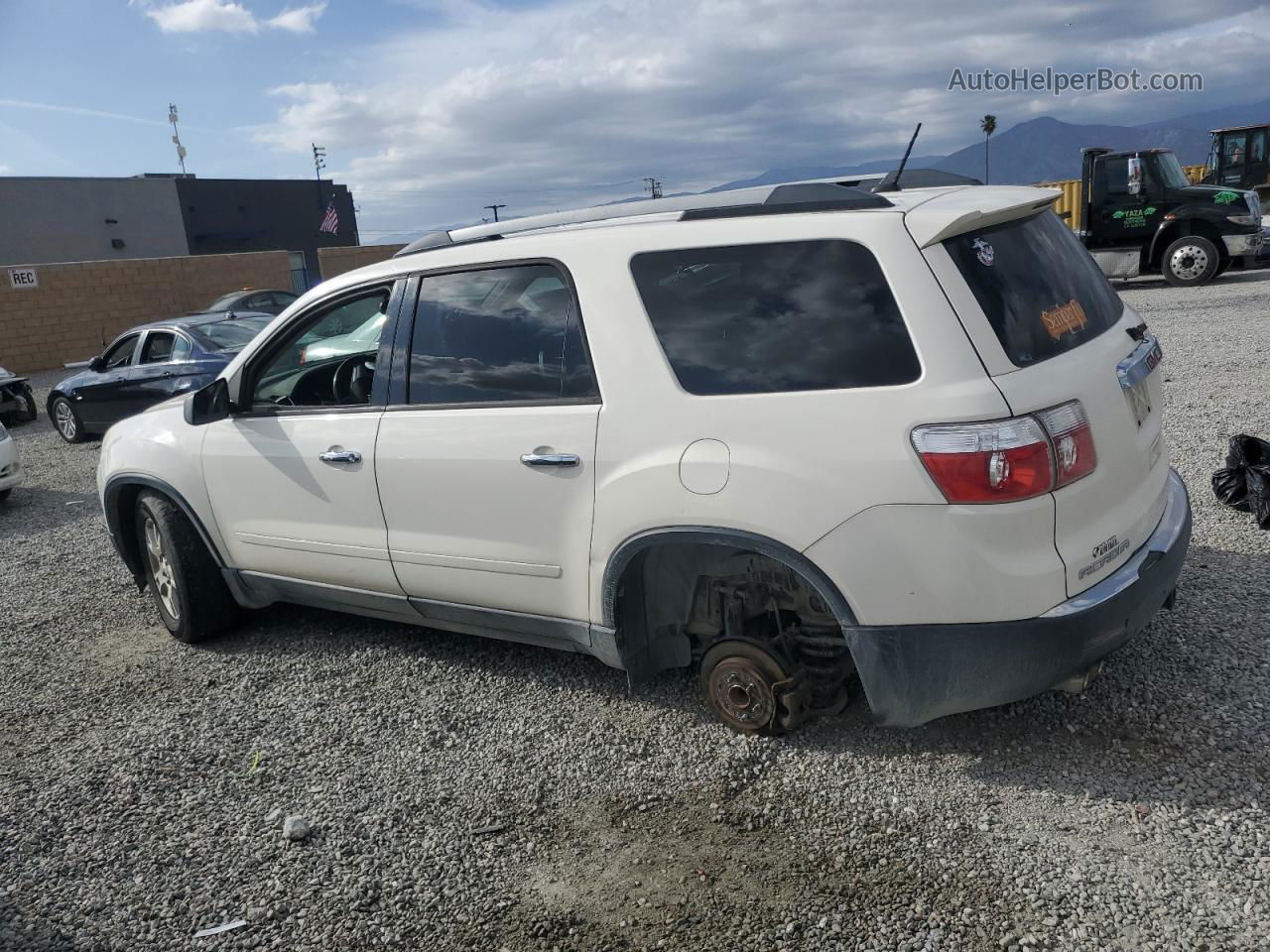 2012 Gmc Acadia Sle White vin: 1GKKRNED6CJ198965