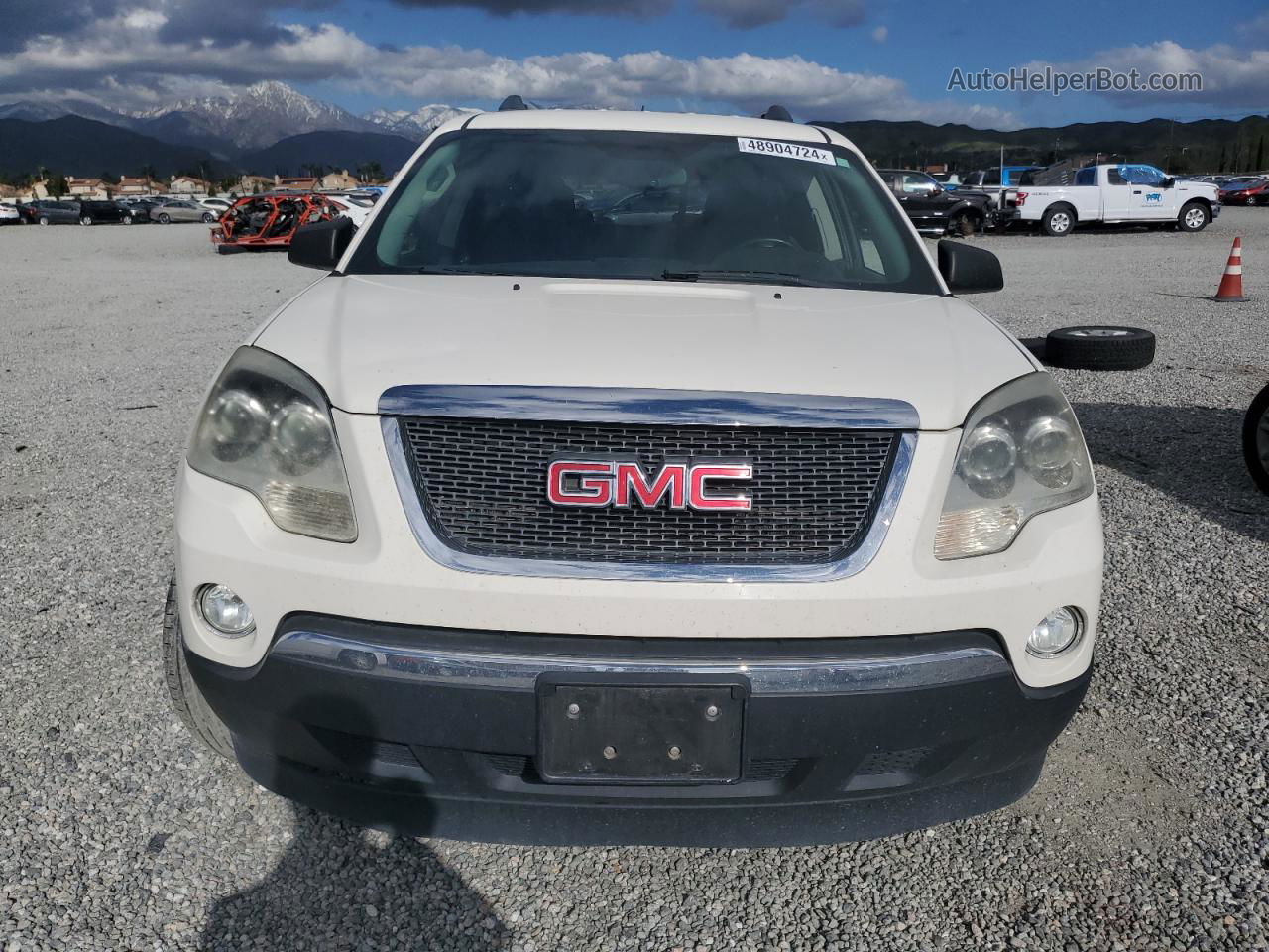 2012 Gmc Acadia Sle White vin: 1GKKRNED6CJ198965