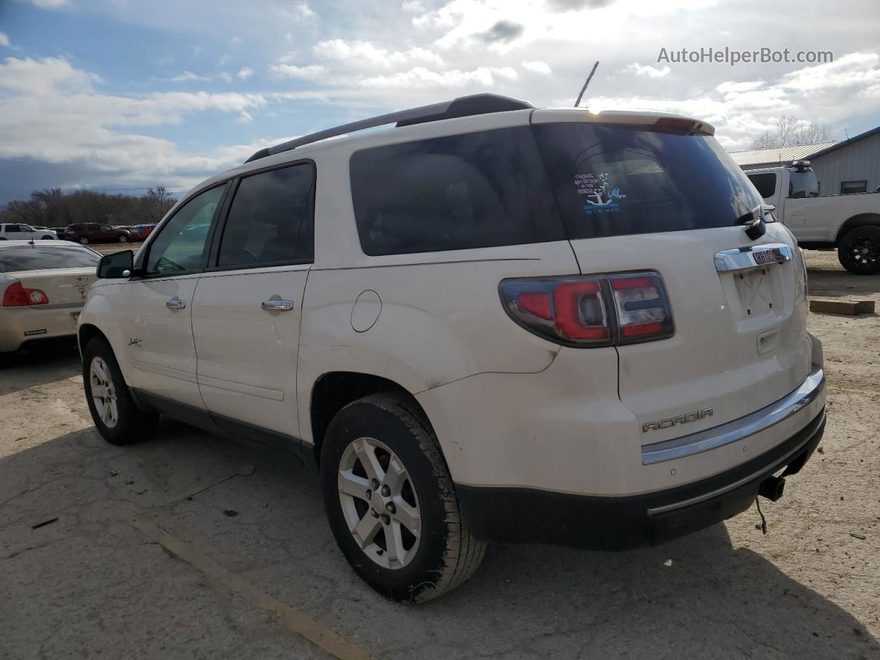 2014 Gmc Acadia Sle White vin: 1GKKRNED6EJ205304