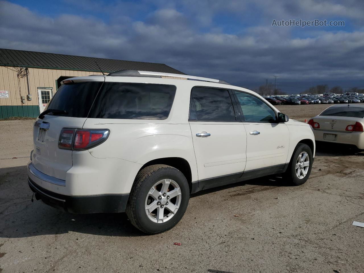 2014 Gmc Acadia Sle White vin: 1GKKRNED6EJ205304