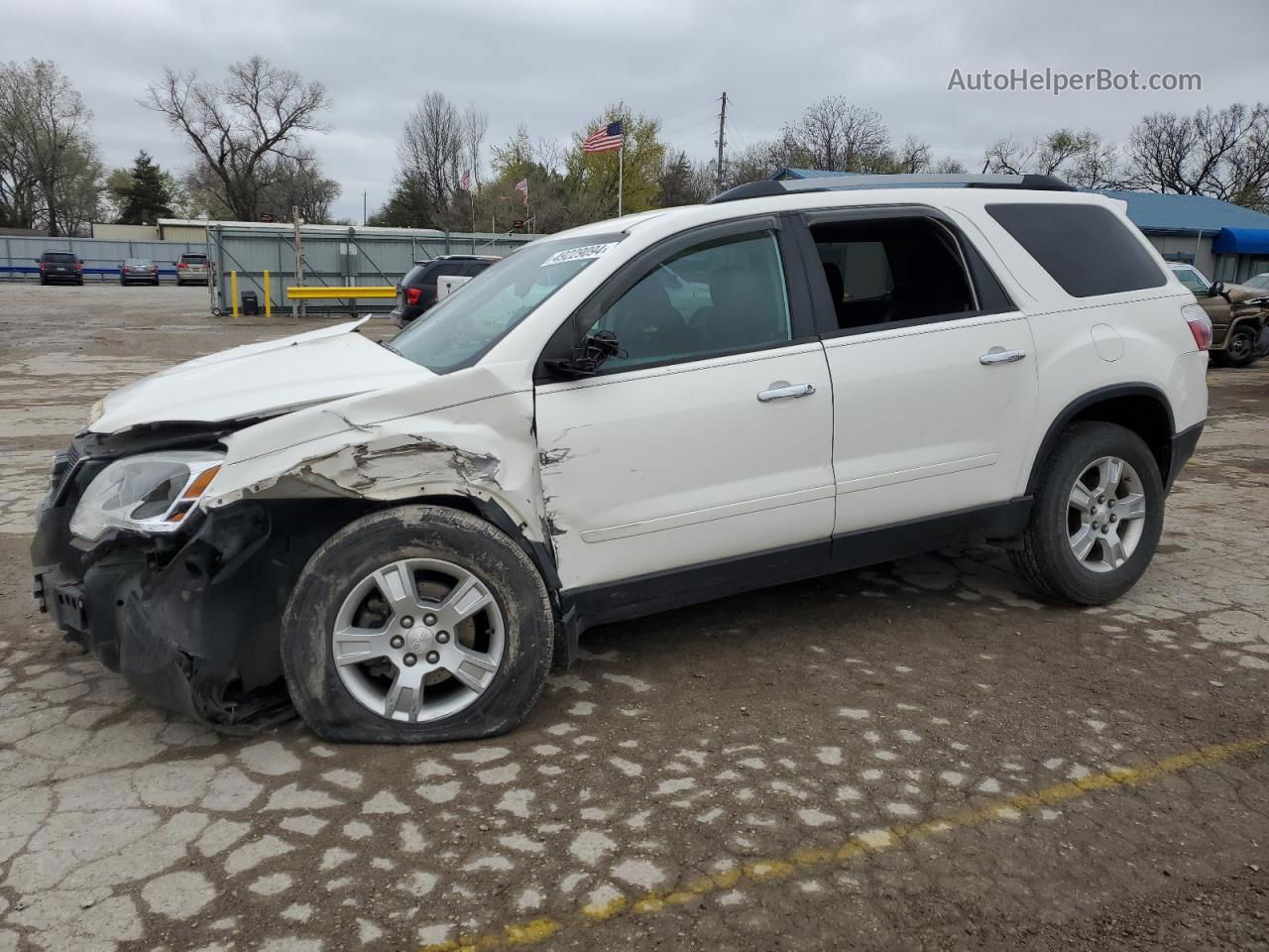 2012 Gmc Acadia Sle White vin: 1GKKRNED7CJ102776