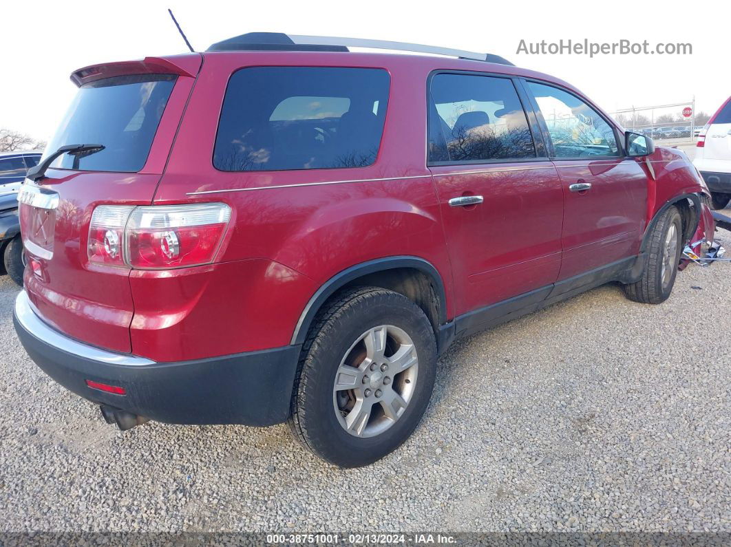 2012 Gmc Acadia Sl Красный vin: 1GKKRNED7CJ138712