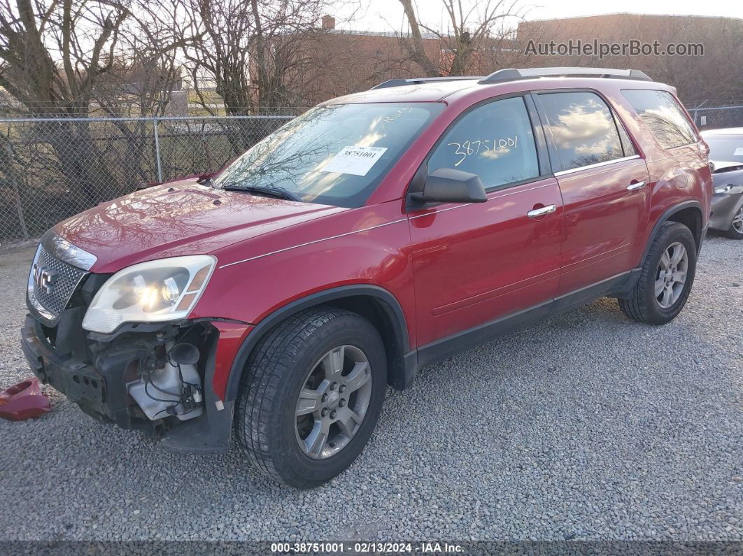 2012 Gmc Acadia Sl Красный vin: 1GKKRNED7CJ138712