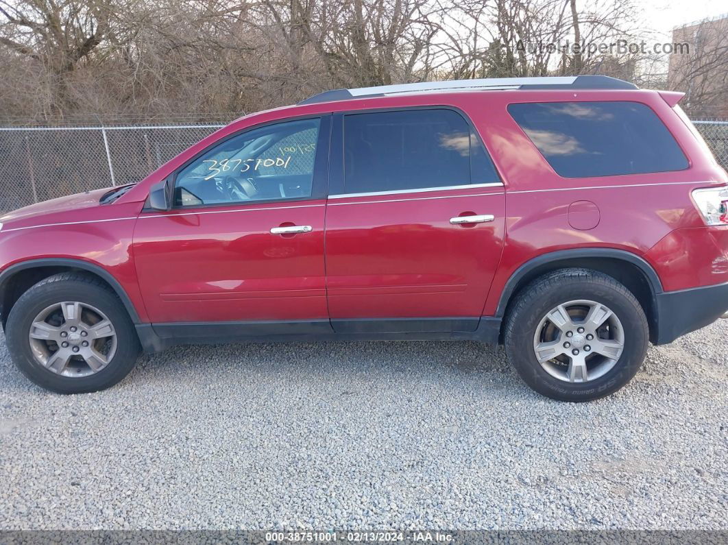 2012 Gmc Acadia Sl Red vin: 1GKKRNED7CJ138712