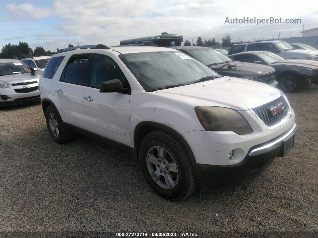 2012 Gmc Acadia Sl White vin: 1GKKRNED7CJ204594