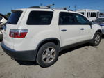 2012 Gmc Acadia Sle White vin: 1GKKRNED7CJ218138