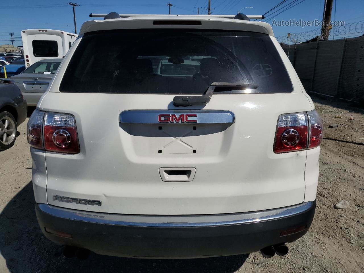 2012 Gmc Acadia Sle White vin: 1GKKRNED7CJ218138