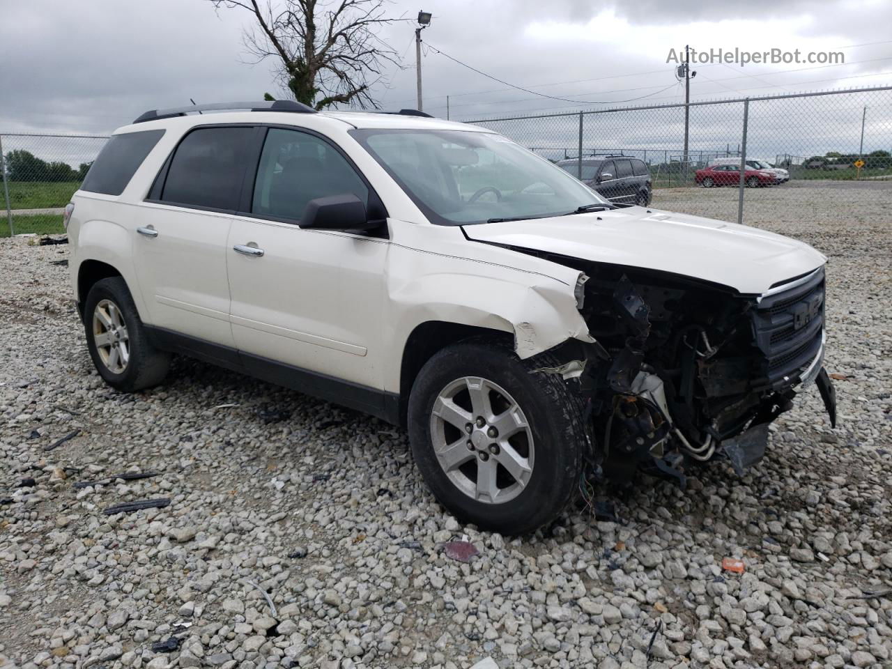 2014 Gmc Acadia Sle White vin: 1GKKRNED7EJ259310