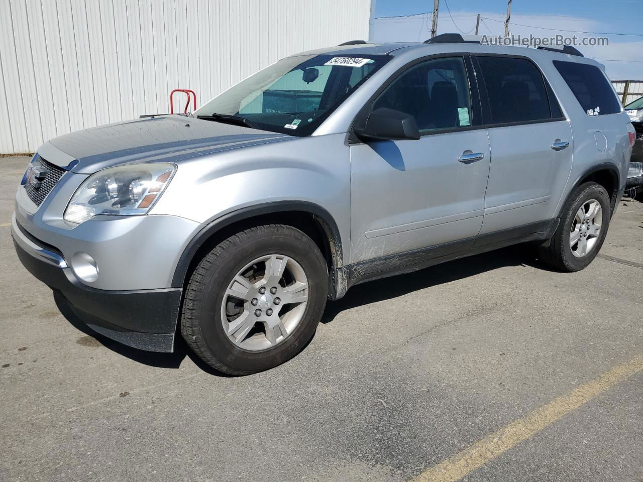 2012 Gmc Acadia Sle Silver vin: 1GKKRNED9CJ413447