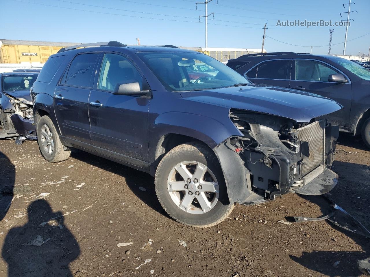 2013 Gmc Acadia Sle Синий vin: 1GKKRNED9DJ140639