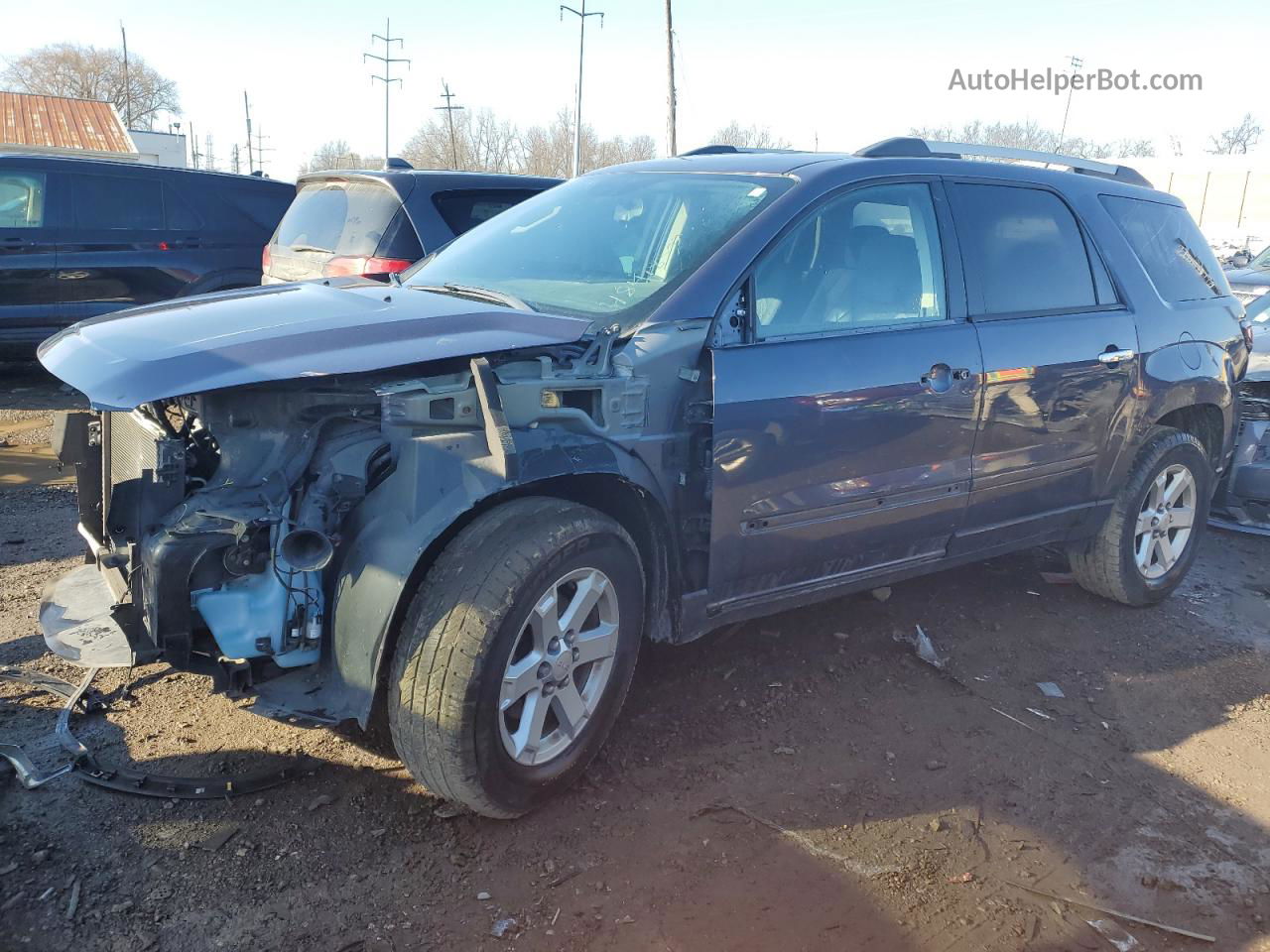 2013 Gmc Acadia Sle Blue vin: 1GKKRNED9DJ140639