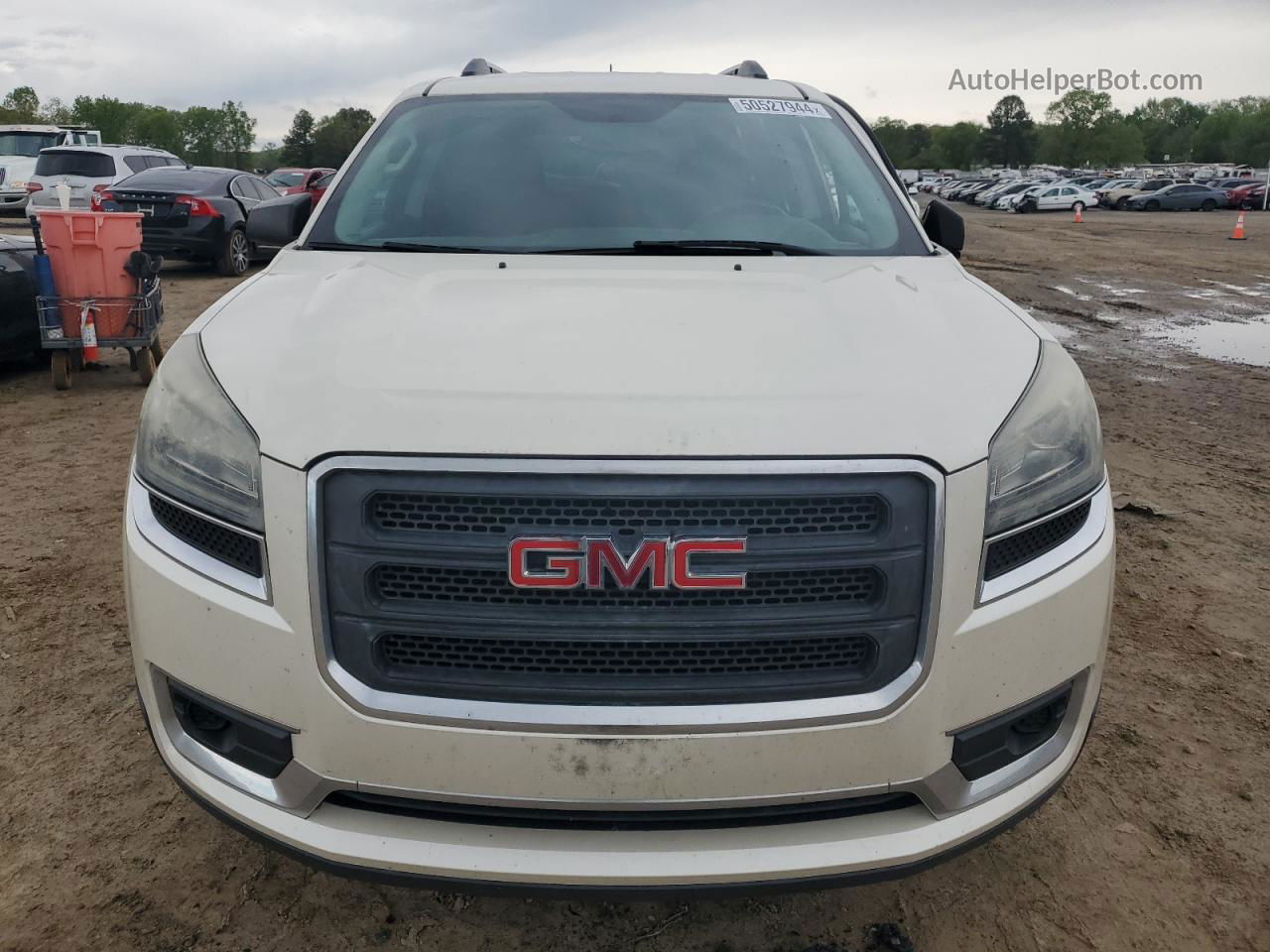 2013 Gmc Acadia Sle White vin: 1GKKRNED9DJ256536