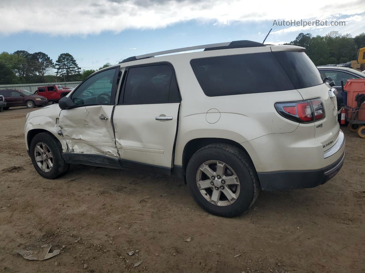 2013 Gmc Acadia Sle White vin: 1GKKRNED9DJ256536