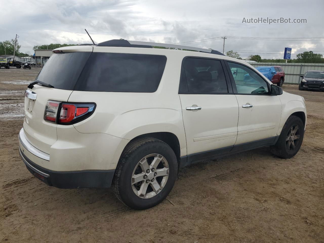 2013 Gmc Acadia Sle White vin: 1GKKRNED9DJ256536