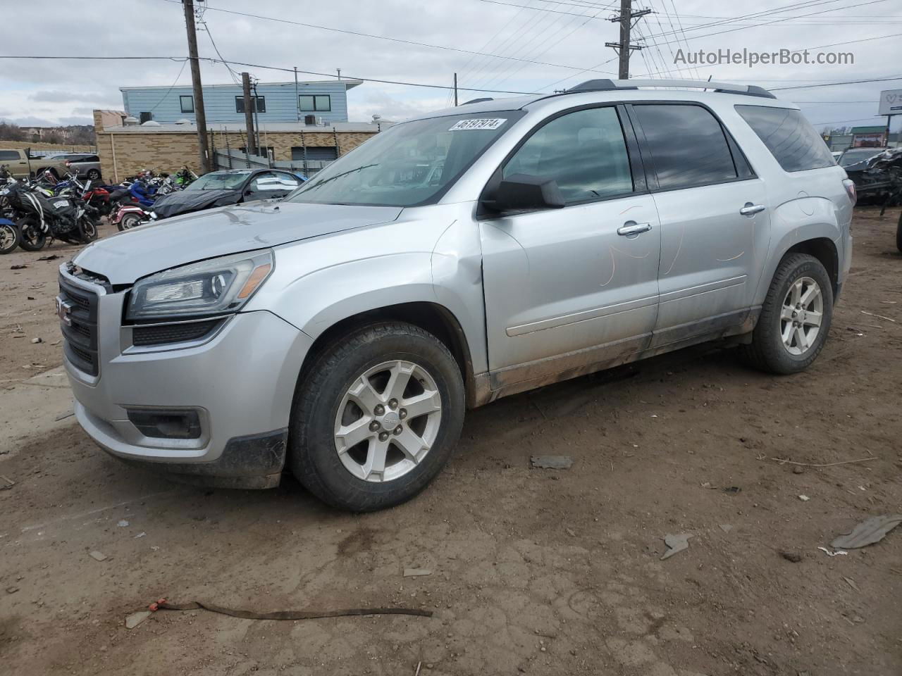 2014 Gmc Acadia Sle Серебряный vin: 1GKKRNED9EJ278408