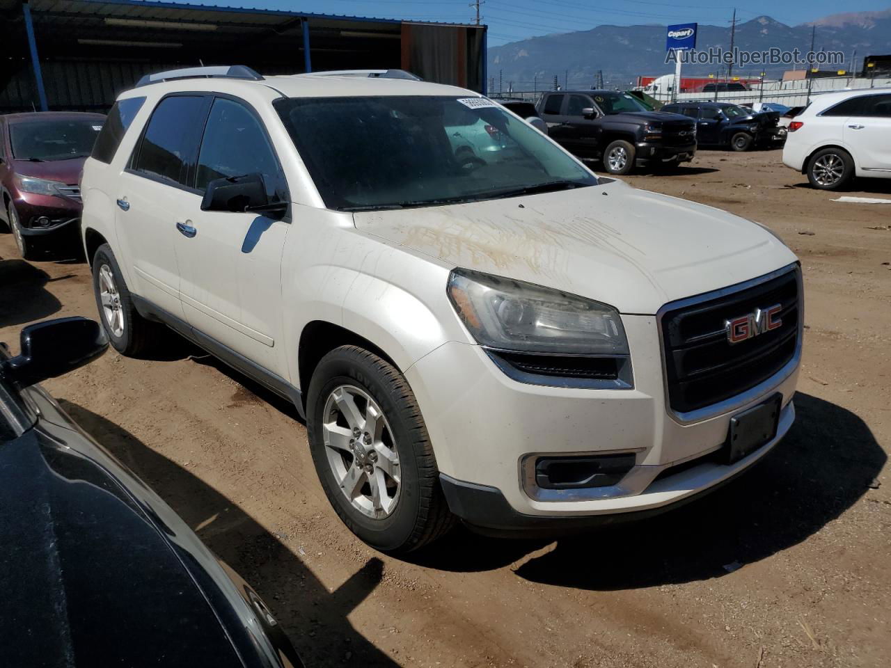 2015 Gmc Acadia Sle White vin: 1GKKRNEDXFJ155086