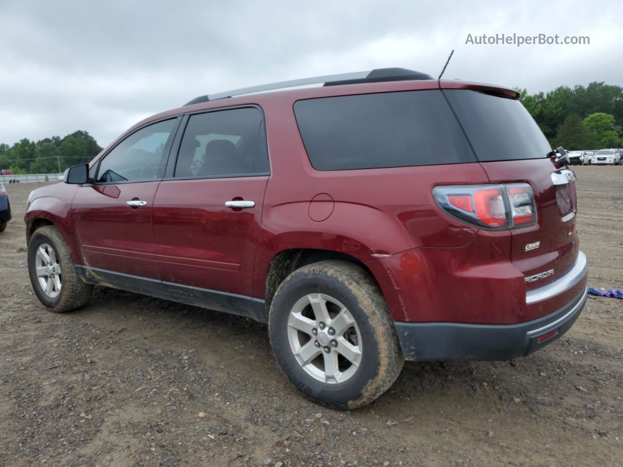 2015 Gmc Acadia Sle Maroon vin: 1GKKRNEDXFJ179856