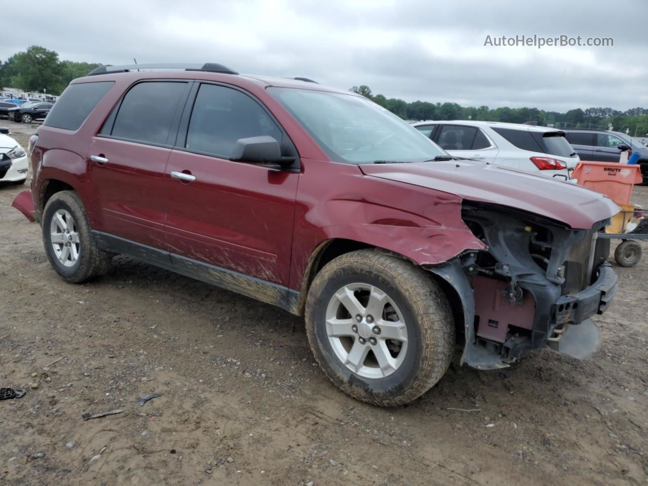 2015 Gmc Acadia Sle Темно-бордовый vin: 1GKKRNEDXFJ179856