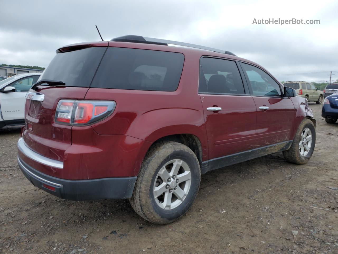 2015 Gmc Acadia Sle Maroon vin: 1GKKRNEDXFJ179856