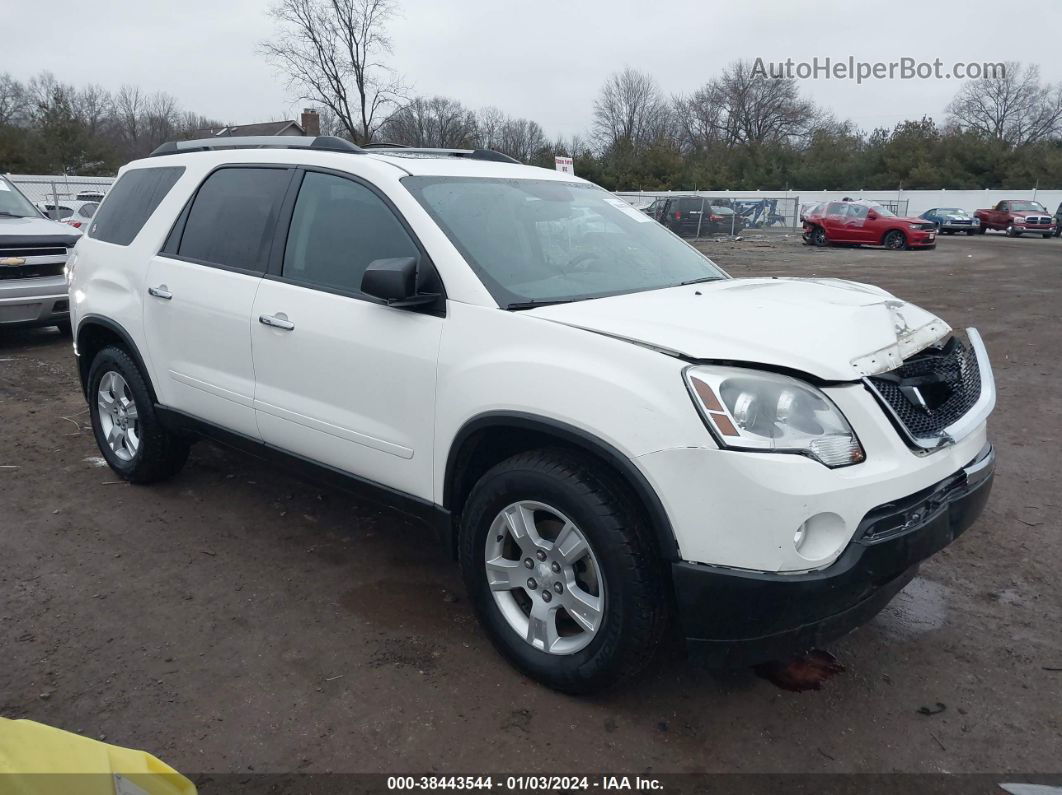 2012 Gmc Acadia Sle Белый vin: 1GKKRPED0CJ140247