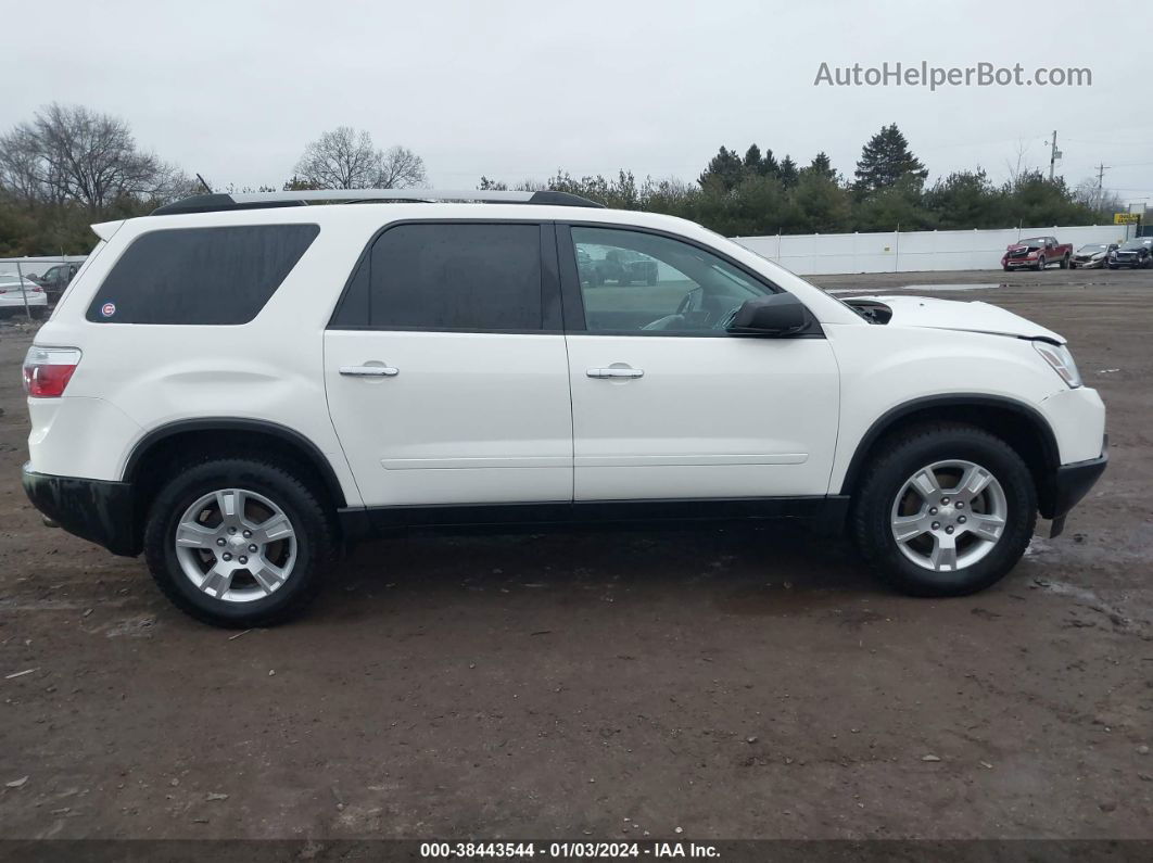 2012 Gmc Acadia Sle White vin: 1GKKRPED0CJ140247