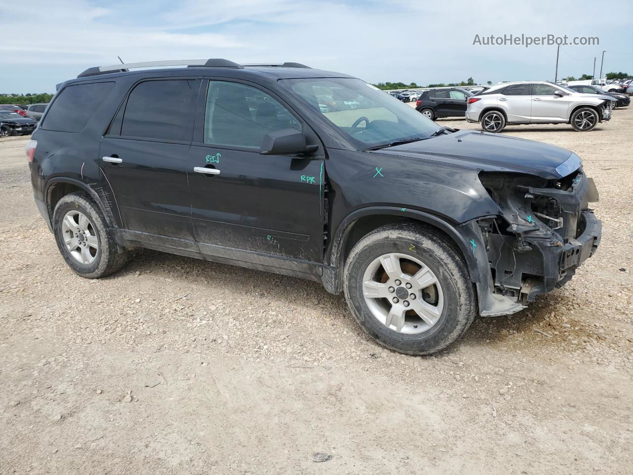 2012 Gmc Acadia Sle Black vin: 1GKKRPED2CJ381162