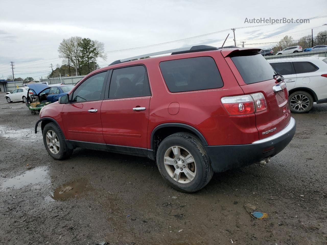 2012 Gmc Acadia Sle Maroon vin: 1GKKRPED3CJ131333