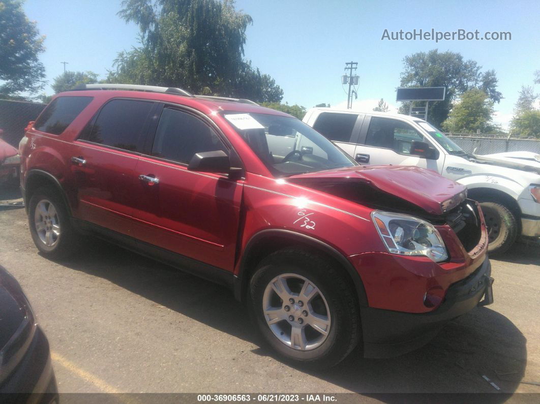 2012 Gmc Acadia Sle Red vin: 1GKKRPED4CJ160839