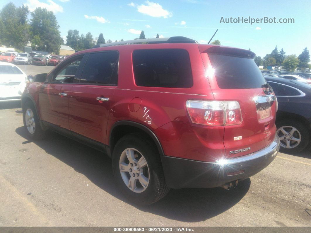 2012 Gmc Acadia Sle Red vin: 1GKKRPED4CJ160839