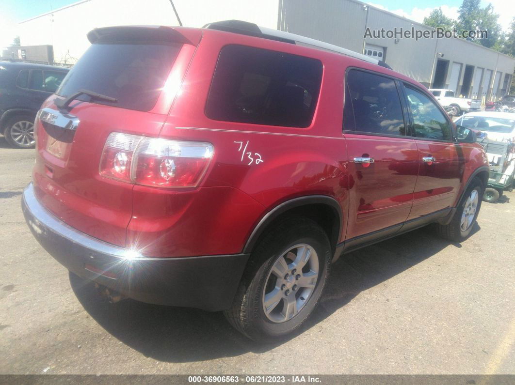 2012 Gmc Acadia Sle Red vin: 1GKKRPED4CJ160839