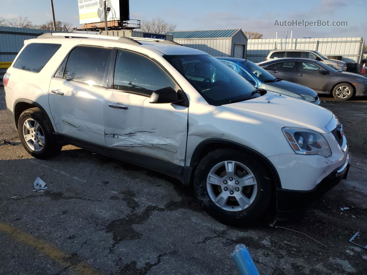 2012 Gmc Acadia Sle White vin: 1GKKRPED5CJ101167