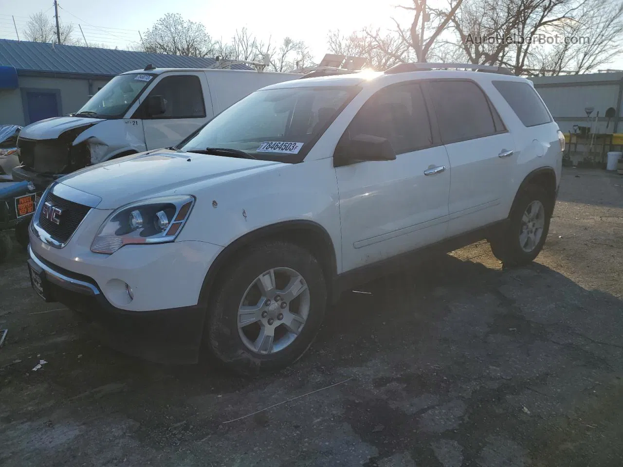 2012 Gmc Acadia Sle White vin: 1GKKRPED5CJ101167