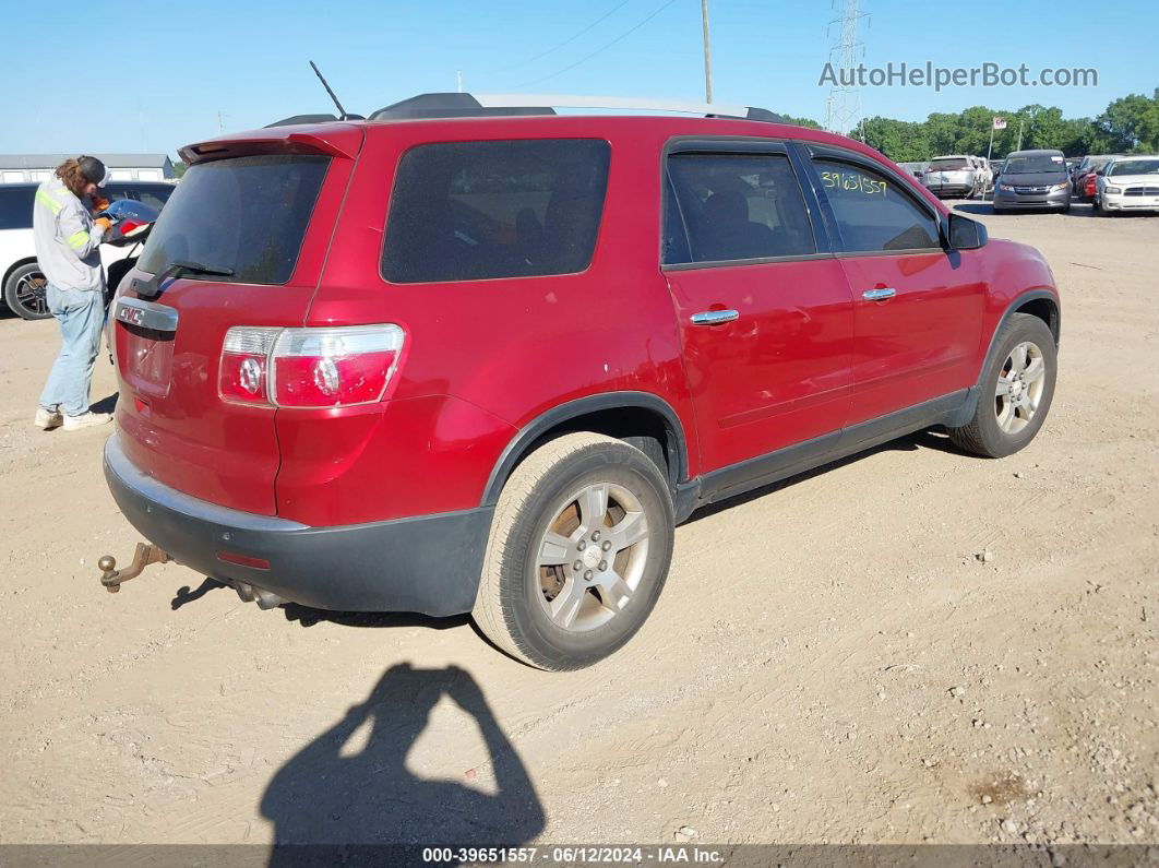 2012 Gmc Acadia Sle Red vin: 1GKKRPED5CJ235404