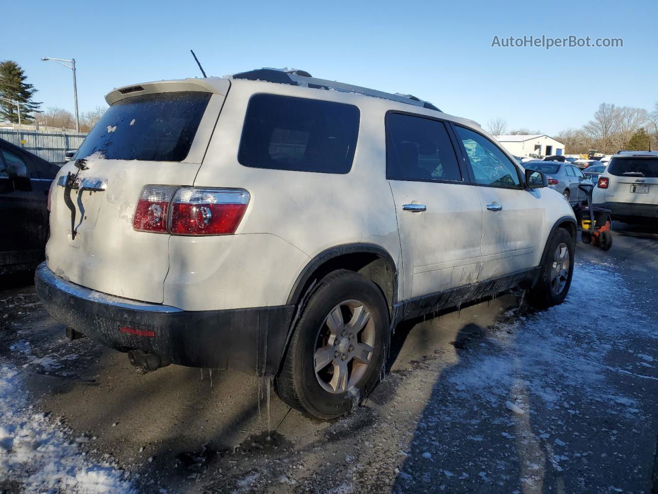 2012 Gmc Acadia Sle White vin: 1GKKRPED6CJ224105