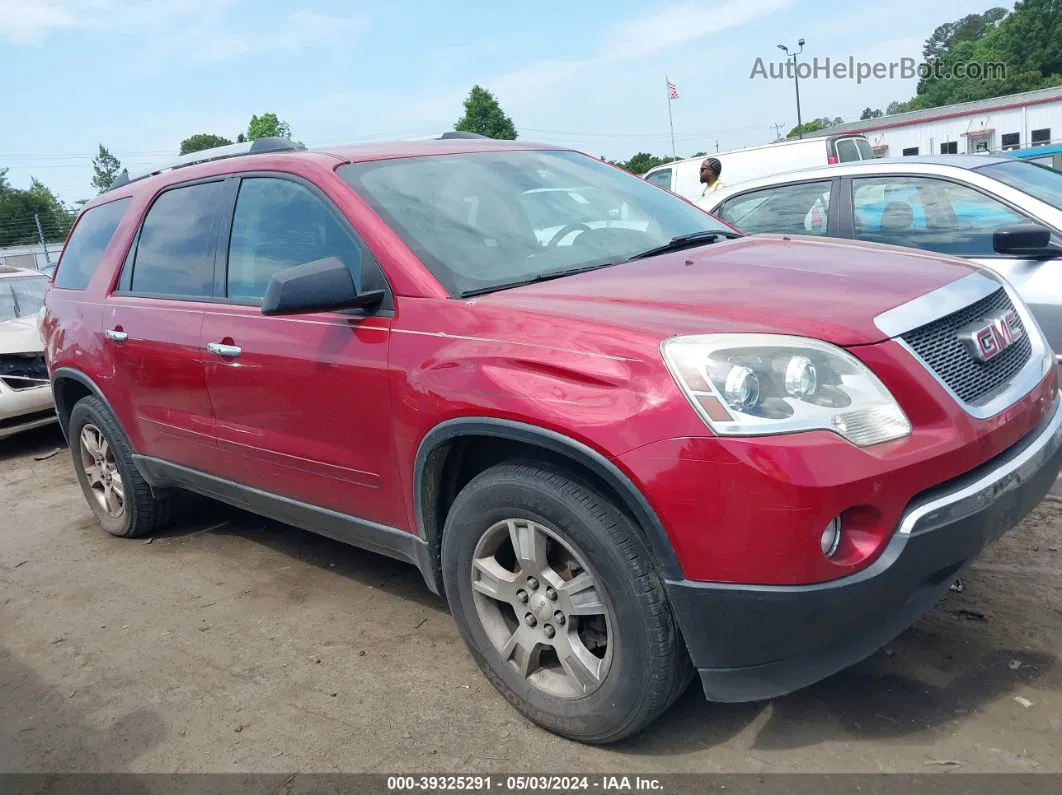 2012 Gmc Acadia Sle Red vin: 1GKKRPED8CJ246543