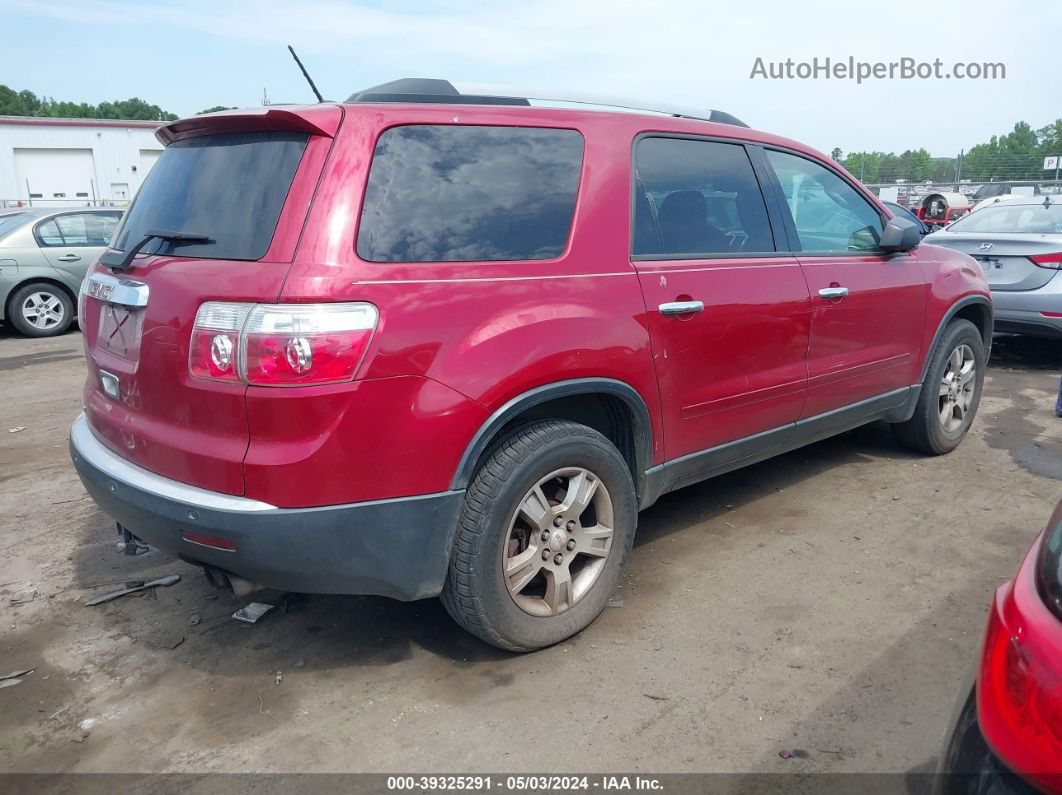 2012 Gmc Acadia Sle Красный vin: 1GKKRPED8CJ246543