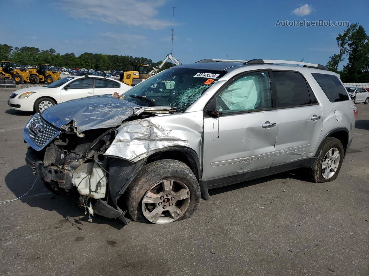 2012 Gmc Acadia Sle Серебряный vin: 1GKKRPED9CJ110809