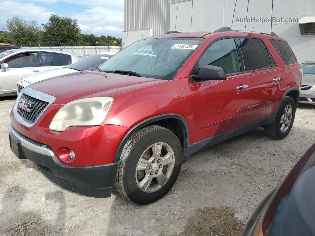 2012 Gmc Acadia Sle Red vin: 1GKKRPEDXCJ154401