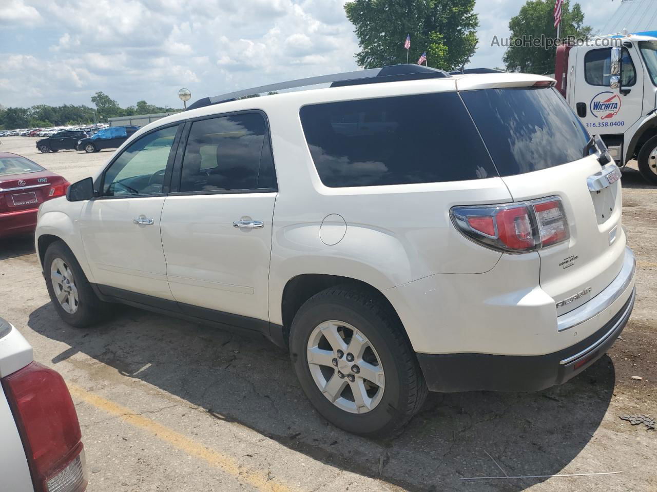 2013 Gmc Acadia Sle White vin: 1GKKRPKD0DJ163016