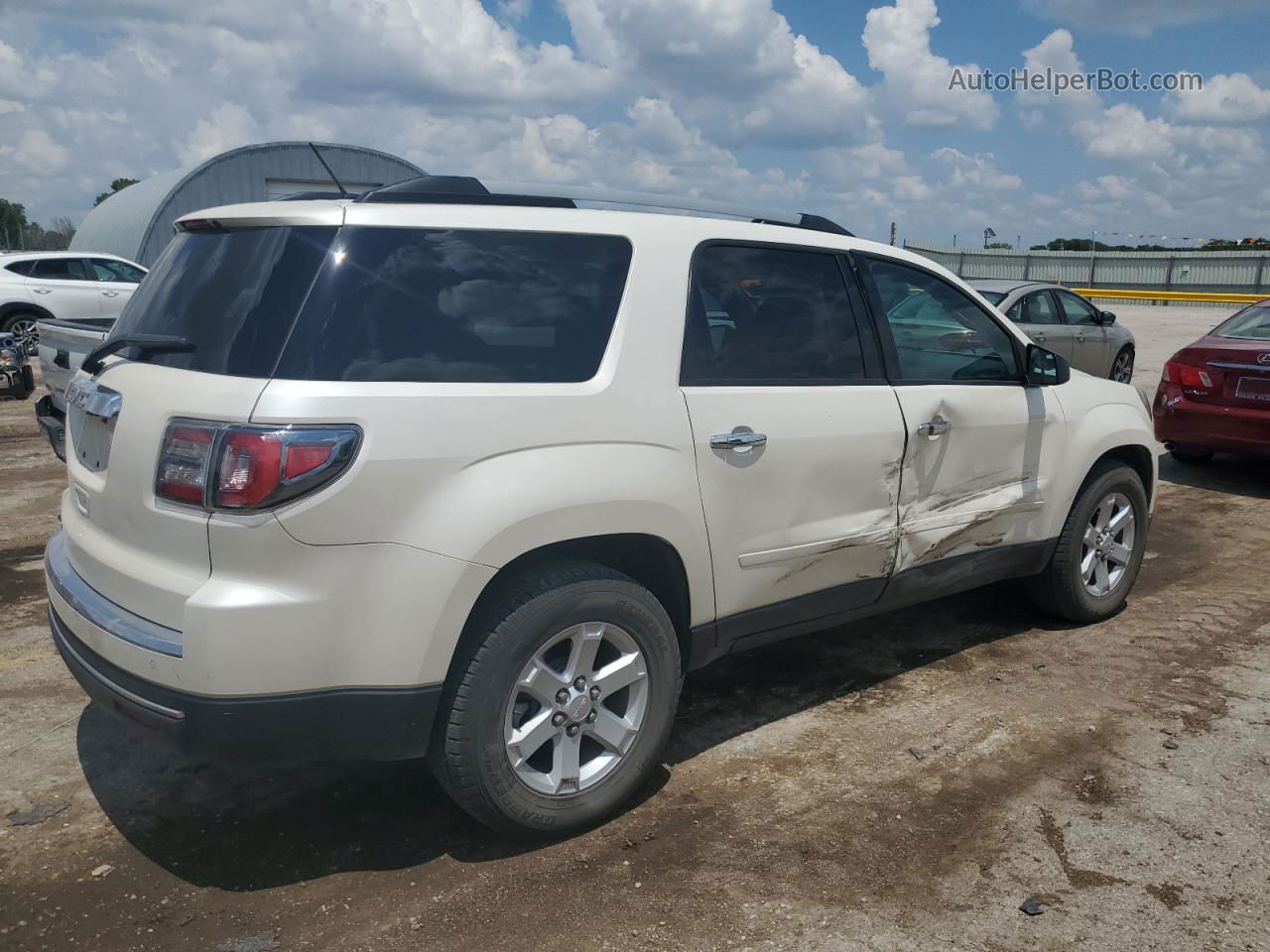 2013 Gmc Acadia Sle White vin: 1GKKRPKD0DJ163016